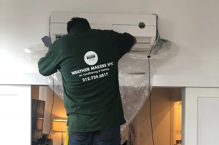 Ductless mini split installation and repair in NYC apartment